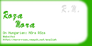roza mora business card