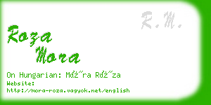 roza mora business card